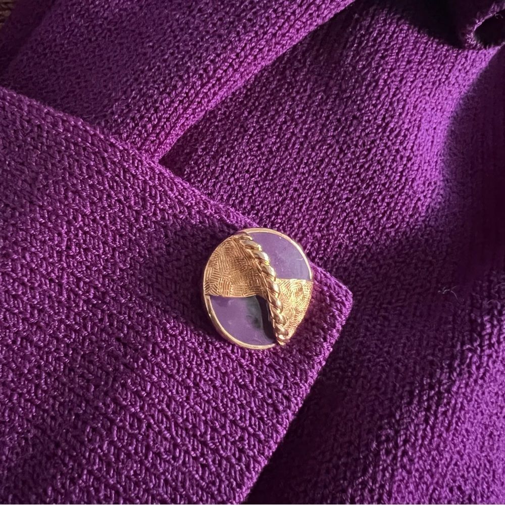 ST. JOHN Couture Purple Sweater Dress, New, Size 8 - Picture 14 of 14
